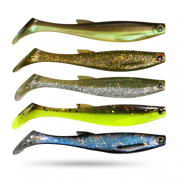Scout Shad 9cm (5-pack) - Mixed-pack 11 i gruppen Fiskedrag / Jiggar & Gummibeten / Abborrjiggar & Gösjiggar hos Sportfiskeprylar.se (STSS9-MIX11)