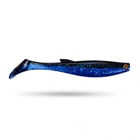 Scout Shad 9cm (5-pack) - Black & Blue UV i gruppen Fiskedrag / Jiggar & Gummibeten / Abborrjiggar & Gösjiggar hos Sportfiskeprylar.se (STSS9UP-001)