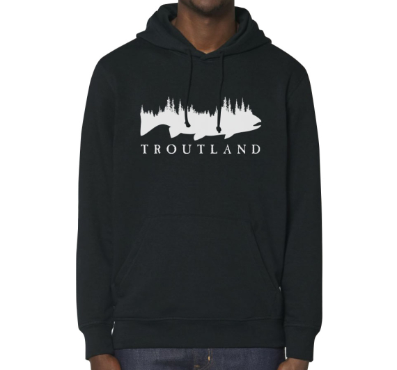 Troutland Hoodie Black i gruppen Kläder & Skor / Kläder / Tröjor / Hoodies hos Sportfiskeprylar.se (SW550BLSr)
