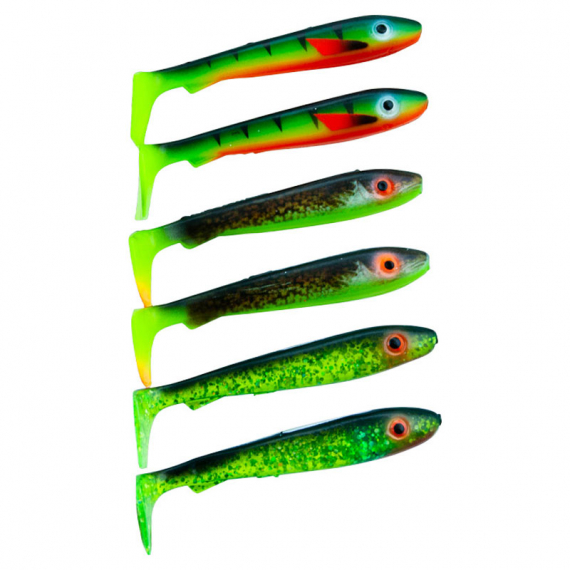 Svartzonker McRubber Bass 8cm Mix (6-pack) - Color i gruppen Fiskedrag / Jiggar & Gummibeten / Abborrjiggar & Gösjiggar hos Sportfiskeprylar.se (SZ100151)