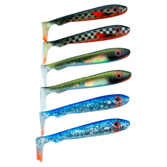 Svartzonker McRubber Bass 8cm Mix (6-pack) - Clear Sky i gruppen Fiskedrag / Jiggar & Gummibeten / Abborrjiggar & Gösjiggar hos Sportfiskeprylar.se (SZ100155)