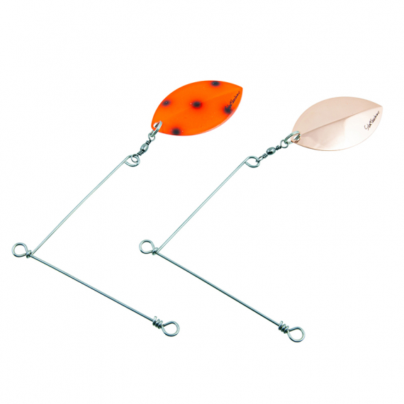 SvartZonker Spinner Rig Large 2-pack - Copper/Fluo. Red Bandit i gruppen Krok & Småplock / Spinnerbait-riggar & Blades hos Sportfiskeprylar.se (SZ101808)