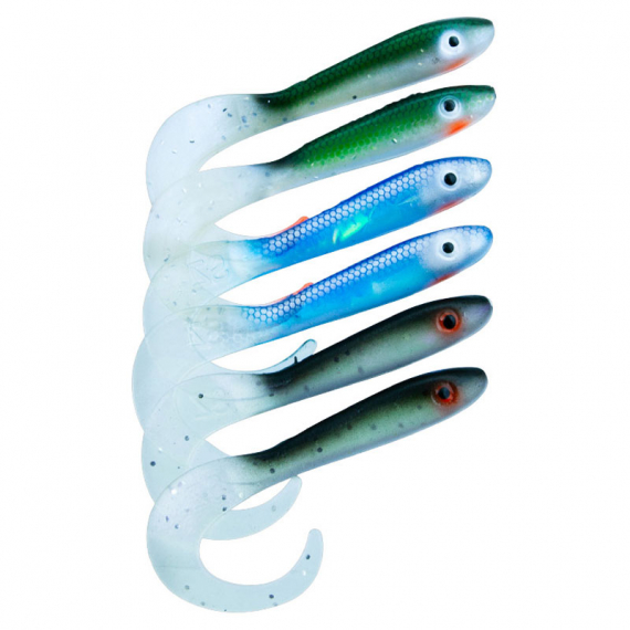 Svartzonker McRubber Tail 11cm Mix (6-pack) - Baitfish i gruppen Fiskedrag / Jiggar & Gummibeten / Abborrjiggar & Gösjiggar hos Sportfiskeprylar.se (SZ103253)