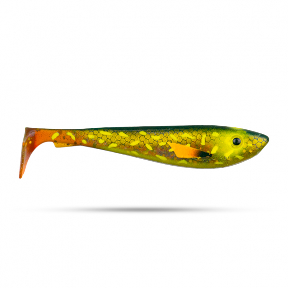 Svartzonker McRubber Shad 9cm (6-pack) - Söder Custom Green Motoroil Pike i gruppen Fiskedrag / Jiggar & Gummibeten / Abborrjiggar & Gösjiggar hos Sportfiskeprylar.se (SZ103902)