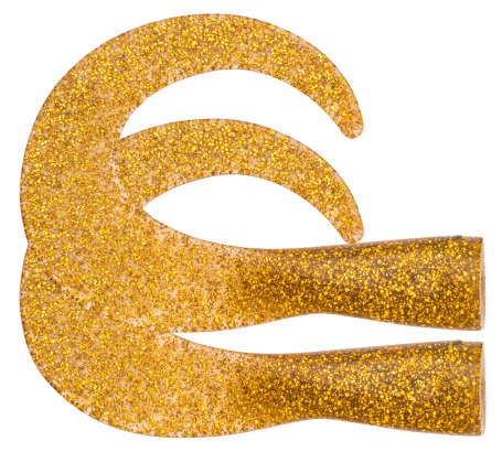SvartZonker BigTail Junior C2 Gold Glitter 2-pack i gruppen Fiskedrag / Jiggar & Gummibeten / Extra Tails & Curlys hos Sportfiskeprylar.se (SZ106302)