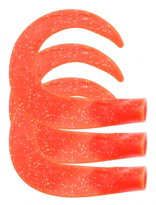 SvartZonker Glide Tail C13 Hot Fl.Red 3-pack i gruppen Fiskedrag / Jiggar & Gummibeten / Extra Tails & Curlys hos Sportfiskeprylar.se (SZ106413)