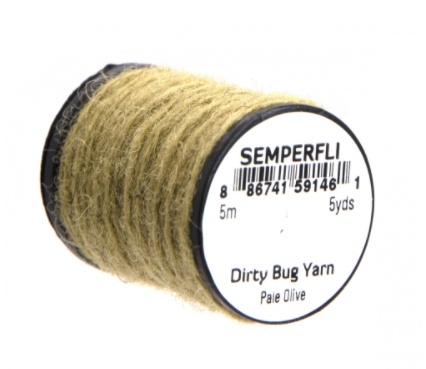 Semperfli Dirty Bug Yarn - Pale Olive i gruppen Krok & Småplock / Flugbindning / Flugbindningsmaterial / Garn & Chenille hos Sportfiskeprylar.se (Sem-0950-1209)