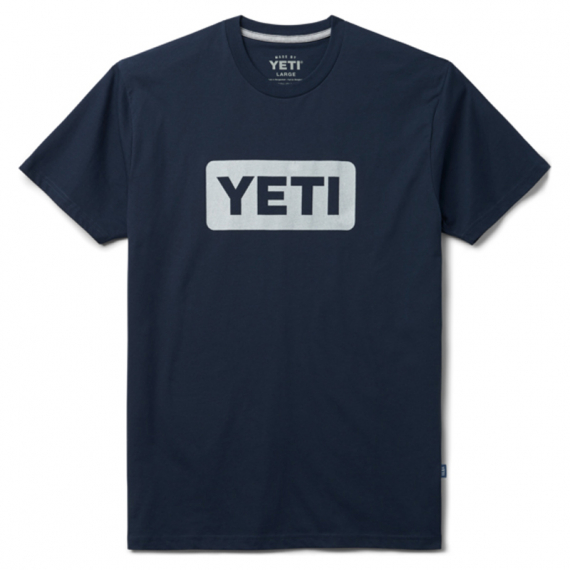 Yeti Logo Badge Premium T-Shirt Navy i gruppen Kläder & Skor / Kläder / T-shirts hos Sportfiskeprylar.se (T009N-Mr)