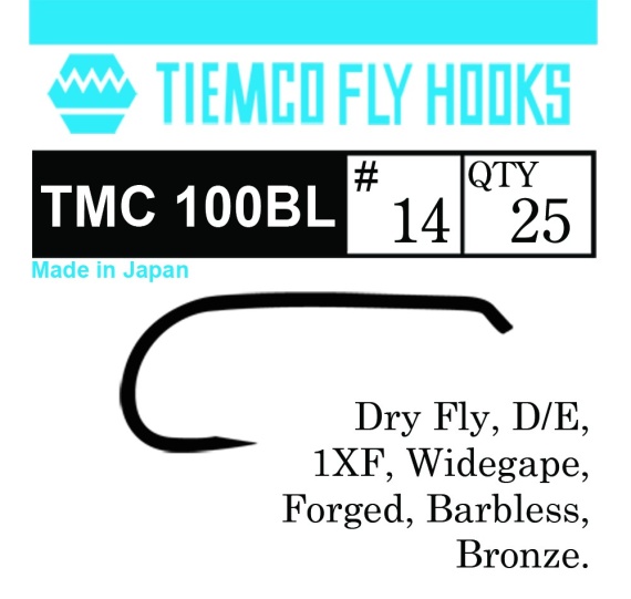 Tiemco 100 Dry Fly Barbless 20-pack - #10 i gruppen Krok & Småplock / Krok / Flugbindningskrok hos Sportfiskeprylar.se (T100BL-10r)