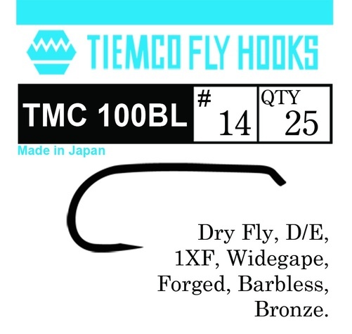 Tiemco 100BL Dry Fly Barbless 100-pack - # 10 i gruppen Krok & Småplock / Flugbindning hos Sportfiskeprylar.se (T100BLBULK-10)
