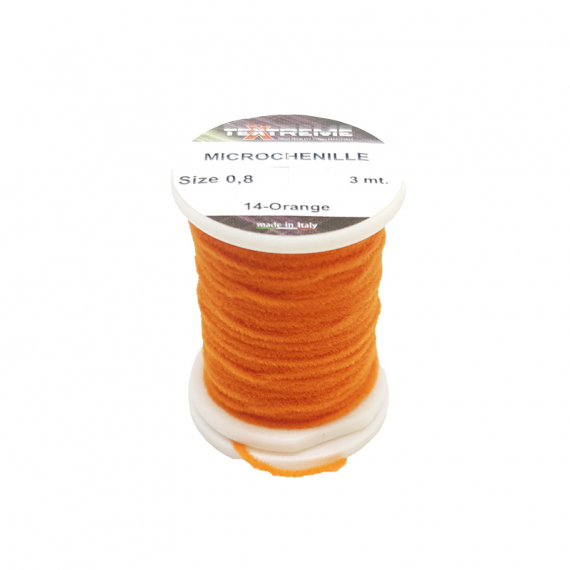 Micro Chenille 0,8mm - Orange i gruppen Krok & Småplock / Flugbindning / Flugbindningsmaterial / Garn & Chenille hos Sportfiskeprylar.se (TE-SMC-14)