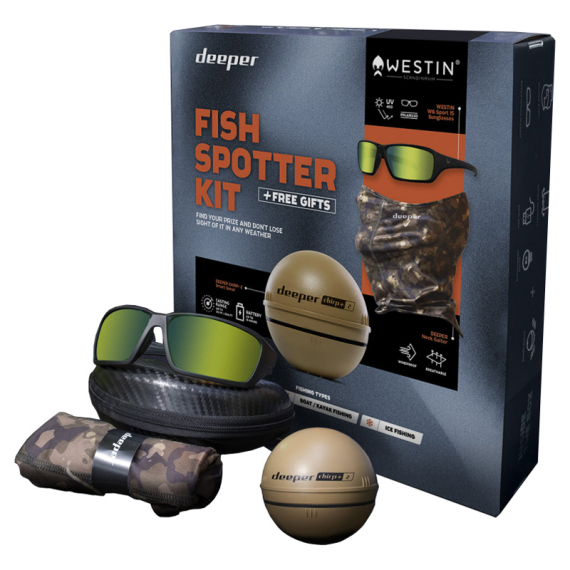 Deeper Smart Sonar CHIRP+ 2.0 Fish Spotter Kit (Westin W6 Sport + Deeper Neck Gaiter) i gruppen Marinelektronik & Båt / Ekolod & Plotter / Portabla Ekolod hos Sportfiskeprylar.se (TGAM1483)