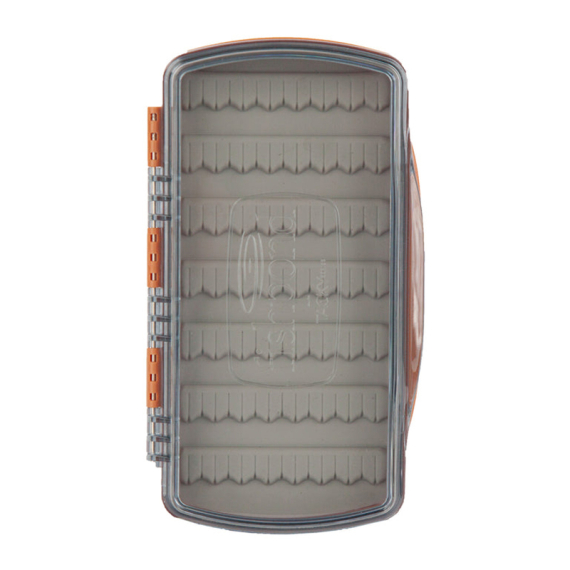 Tacky Pescador Fly Box Medium Clear - Burnt Orange i gruppen Förvaring / Boxar & Lådor / Flugaskar hos Sportfiskeprylar.se (TPFB-M-C-BO)