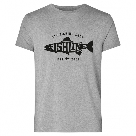 Fishline Fish Logo Men´s 100% Cotton Grey t-shirt i gruppen Kläder & Skor / Kläder / T-shirts hos Sportfiskeprylar.se (TS2000_FLTL-Sr)