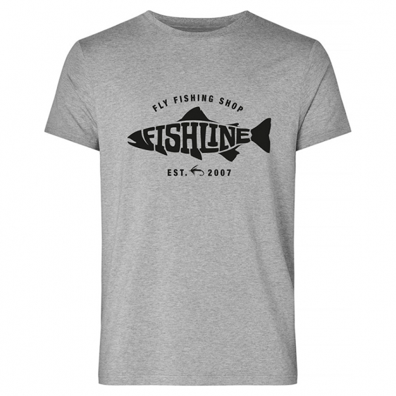 Fishline Fish Logo Men´s 100% Cotton Grey t-shirt i gruppen Kläder & Skor / Kläder / T-shirts hos Sportfiskeprylar.se (TS2000_FLTL-Sr)