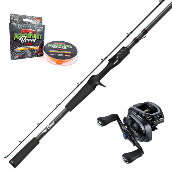 PerchFight V2 - Vibcast 7\'8\'\' 5-30g SLX MGL Combo Left i gruppen Fiskeset / Spinnfiskeset / Spinnfiskeset Abborre hos Sportfiskeprylar.se (V2SLXMGCOMBO)