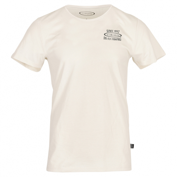 Vision Retro T-shirt, Ecru i gruppen Kläder & Skor / Kläder / T-shirts hos Sportfiskeprylar.se (V3034-Mr)