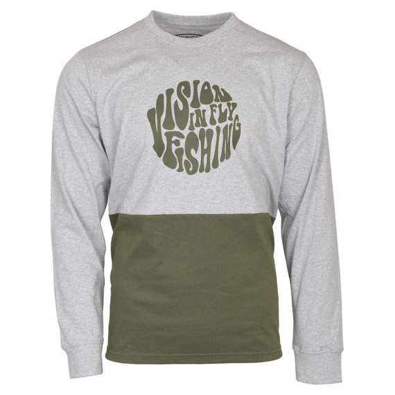 Vision Since Long Sleeve Grey/Olive i gruppen Kläder & Skor / Kläder / Tröjor / Långärmade T-shirts hos Sportfiskeprylar.se (V3040-Sr)