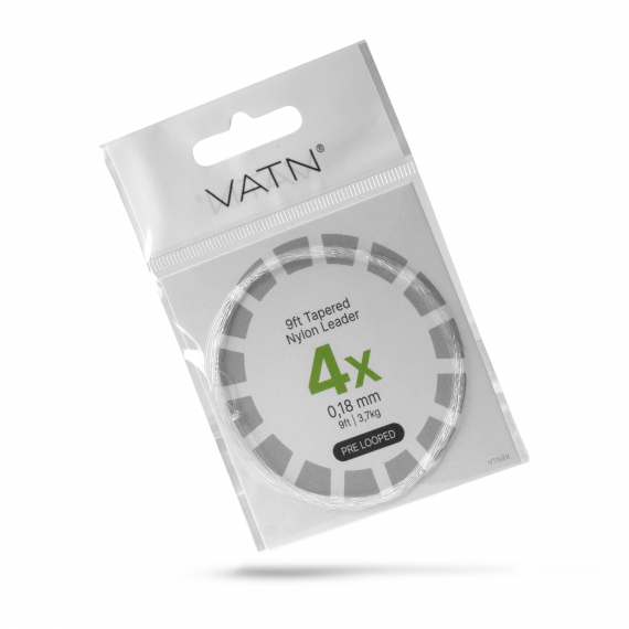 VATN Trout Pre-Looped Tapered Leader 9\' i gruppen Krok & Småplock / Tafsar & Tafsmaterial / Färdiga Tafsar / Taperade Flugfisketafsar hos Sportfiskeprylar.se (VTN0Xr)