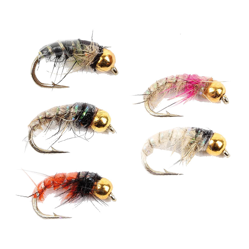 Gold Head Czech Nymphs 5-pack i gruppen Fiskedrag / Flugor / Nymfer hos Sportfiskeprylar.se (WFB1217)