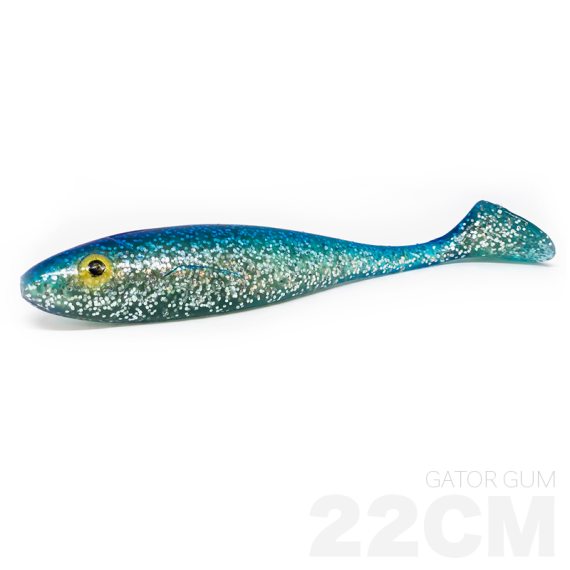 Gator Gum 22cm, 85g - Silver Blue i gruppen Fiskedrag / Jiggar & Gummibeten / Gäddjiggar hos Sportfiskeprylar.se (Z-GG22-14-SilverBlue)