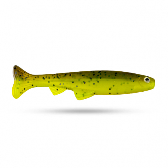 Scout Kicker 9cm (5-pack) - Muddy Chartreuse i gruppen Fiskedrag / Jiggar & Gummibeten / Abborrjiggar & Gösjiggar hos Sportfiskeprylar.se (Z-STSK9-4)
