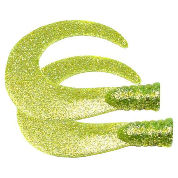 SvartZonker Big Tail (2-pack) - Chartreuse glitter i gruppen Fiskedrag / Jiggar & Gummibeten / Extra Tails & Curlys hos Sportfiskeprylar.se (ZS101101)