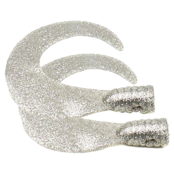SvartZonker Big Tail (2-pack) - Silverglitter i gruppen Fiskedrag / Jiggar & Gummibeten / Extra Tails & Curlys hos Sportfiskeprylar.se (ZS101106)