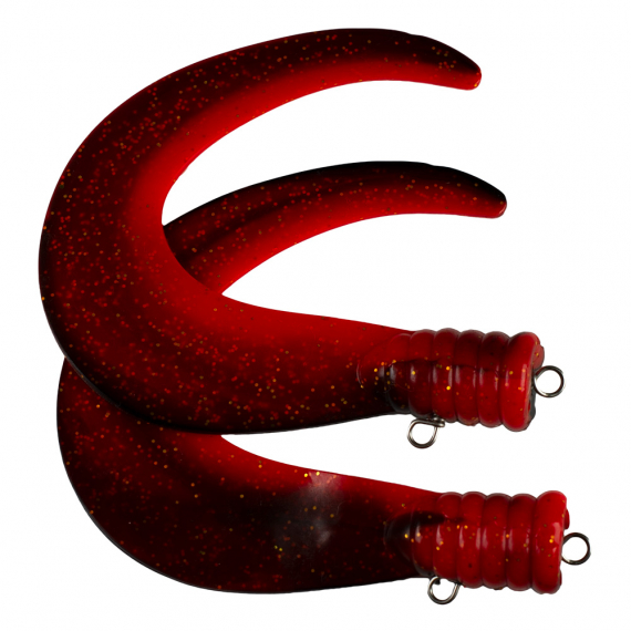 SvartZonker Big Tail (2-pack) - C31 Reverse Black/Fl.Red i gruppen Fiskedrag / Jiggar & Gummibeten / Extra Tails & Curlys hos Sportfiskeprylar.se (ZS101131)