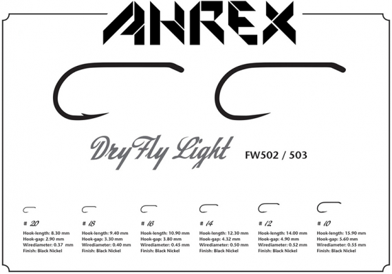 Ahrex FW502 - Dry Fly Light #16 i gruppen Krok & Småplock / Krok / Flugbindningskrok hos Sportfiskeprylar.se (afw502-16)