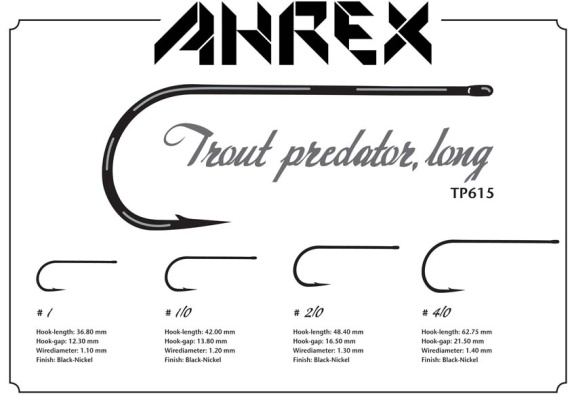 Ahrex TP615 Trout Predator Long krok 10-pack i gruppen Krok & Småplock / Krok / Flugbindningskrok hos Sportfiskeprylar.se (atp615-1r)
