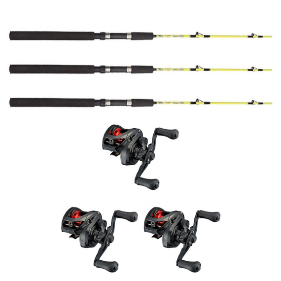 Daiwa PR100L/Fladen Ice Pike 130cm Combo Vänster 3-Pack i gruppen Fiskemetoder hos Sportfiskeprylar.se (daiwaprfladen1303pcsset)