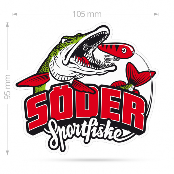 1-pack (10x9cm) Klistermärke Söder Sportfiske i gruppen Övrigt / Klistermärken & Dekaler hos Sportfiskeprylar.se (klistermarke10x10)