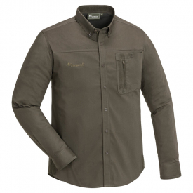 Pinewood Tiveden Anti-Insect Shirt D.Olive/Suede Brown - M