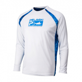 Pelagic Vaportek Sideline Hexed White T-Shirt - M