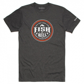 Simms Fish It Well T-Shirt Charcoal Heather L