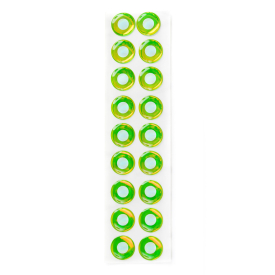 White/chartreuse (18-pack)