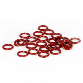 X Zone Wacky Rigging O-rings, 3'' & 4'' Stick Baits (25-pack) - Red