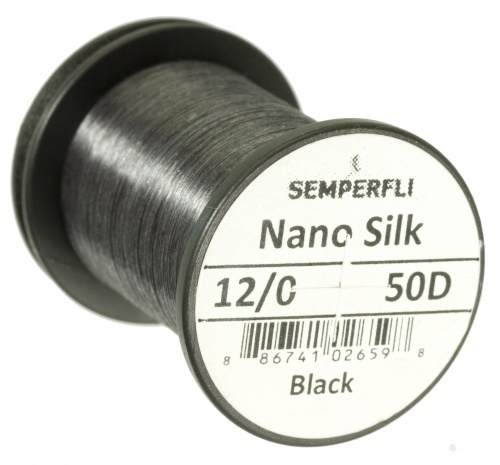 Semperfli Nano Silk 12/0 50D i gruppen Krok & Småplock / Flugbindning / Flugbindningsmaterial / Bindtråd hos Sportfiskeprylar.se (nano-blkr)