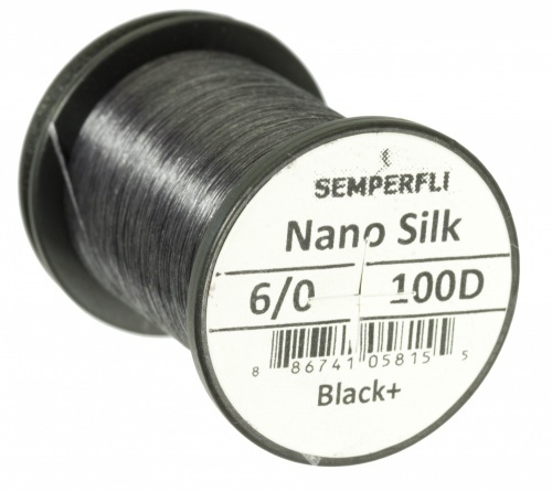 Semperfli Nano Silk 100D Predator 6/0 i gruppen Krok & Småplock / Flugbindning / Flugbindningsmaterial / Bindtråd hos Sportfiskeprylar.se (sem-nano-pred-black-plusr)