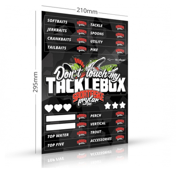 Söder Sticker Sheet Tackle Organizer i gruppen Övrigt / Klistermärken & Dekaler hos Sportfiskeprylar.se (sssticker1)