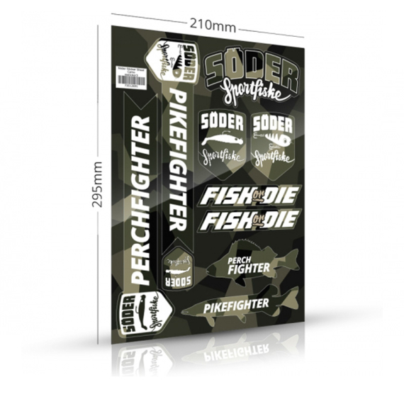 Söder Sticker Sheet Camo i gruppen Övrigt / Klistermärken & Dekaler hos Sportfiskeprylar.se (sssticker3)