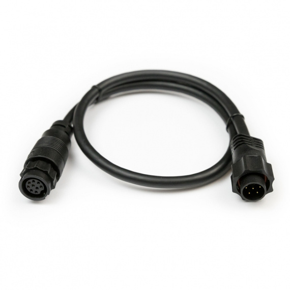Lowrance 9 Pin BLACK to 7 pin BLUE Adapter: For Analog Temp. Transducers