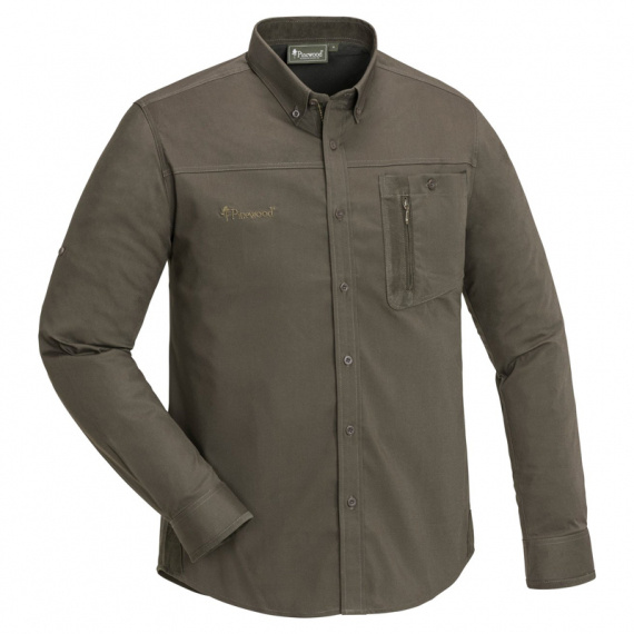 Pinewood Tiveden Anti-Insect Shirt D.Olive/Suede Brown