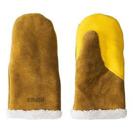 Rapala Winter Leather Mittens Brown/Yellow