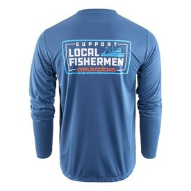 Grundéns Support Local LS Tech Tee Blue Abyss