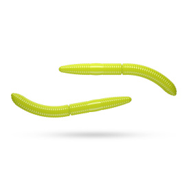 Libra Lures Fatty D'Worm Tournament 55 Krill (12-pack) - Hot Yellow