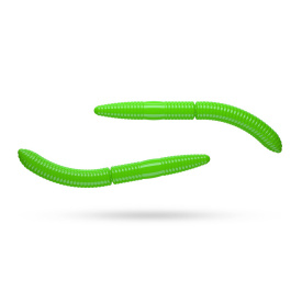 Libra Lures Fatty D'Worm Tournament 55 No Scent (12-pack) - Hot Green