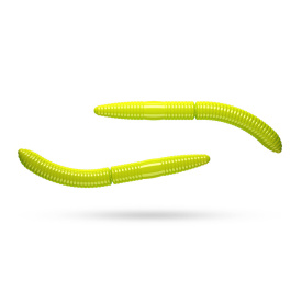 Libra Lures Fatty D'Worm Tournament 55 Garlic (12-pack) - Apple Green
