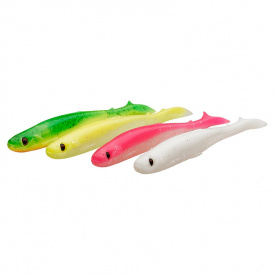 Savage Gear Slender Scoop Shad (4-pack) 11cm 7g - Dark Water Mix